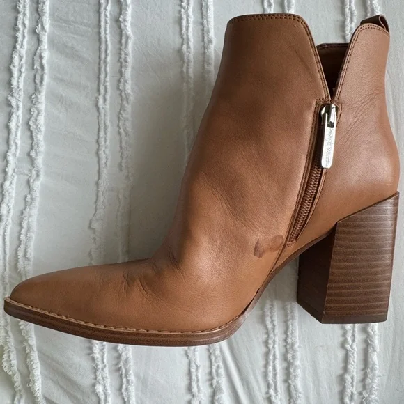Nine West Brown Heeled Booties Pointed Toe - Picture 5 of 5